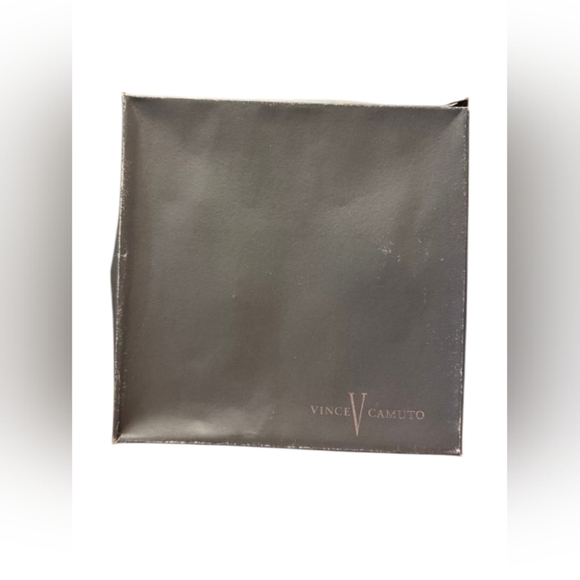 Vince Camuto NWT VC-Silver Black Tumbled Nappa Wedge Leather Size 8M - Picture 2 of 9